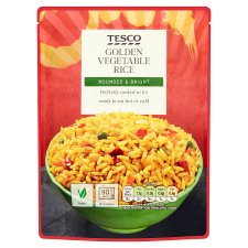 Tesco Předvařená ochucená rýže dlouhozrnná loupaná se zeleninovou směsí 250g