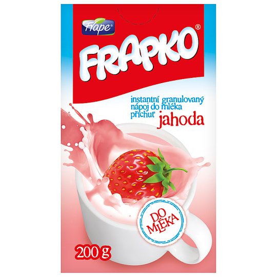 Frape Frapko Instantní granulovaný nápoj do mléka příchuť jahoda 200g