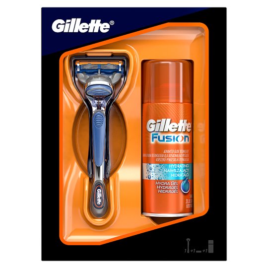 Gillette Fusion Men's Razor Gift Set + Hydrating Shaving Gel 75ml