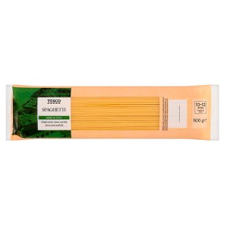 Tesco Spaghetti těstoviny bezvaječné sušené semolinové 500g