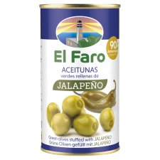 El Faro Green Olives Stuffed with Jalapeño 350g