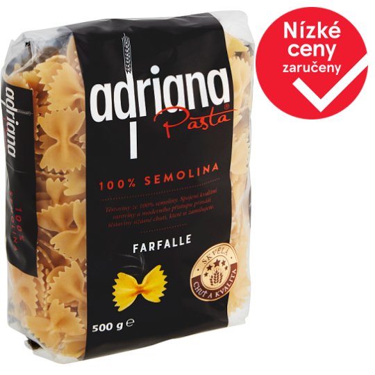 Adriana Farfalle Dried Semolina Pasta 500g
