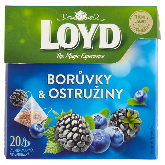 Loyd Bylinno-ovocný čaj aromatizovaný borůvky & ostružiny 20 x 2g (40g)