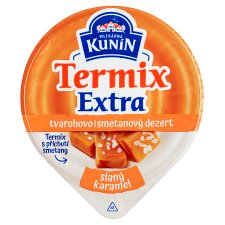  Mlékárna Kunín Termix extra tvarohovo smetanový dezert slaný karamel 130g