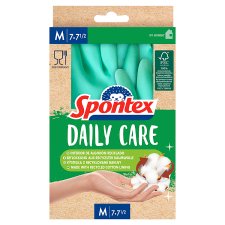 Spontex Daily Care Natural Latex Gloves M 7-7 1/2 1 Pair