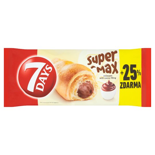 7 Days Super Max Croissant s kakaovou náplní 110g