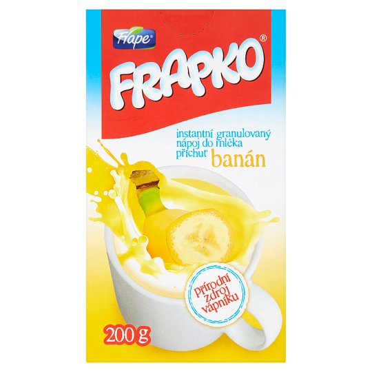 Frape Frapko Instantní granulovaný nápoj do mléka příchuť banán 200g