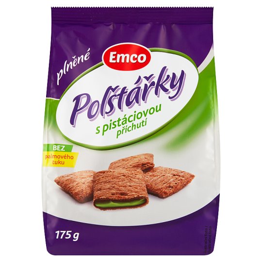 Emco Plněné polštářky s pistáciovou příchutí 175g