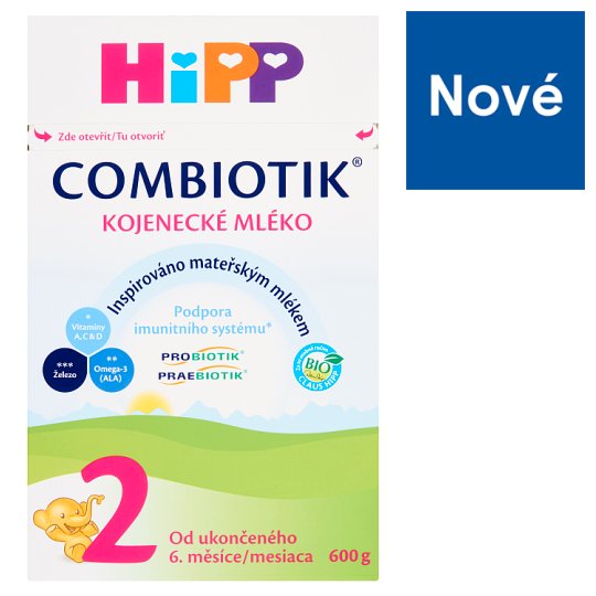 HiPP Combiotik 2 Bio kojenecké mléko od ukončeného 6. měsíce 600g