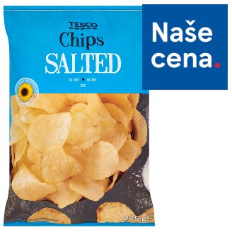 Tesco Smažené bramborové lupínky solené 225g