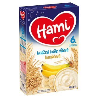 Hami mléčná kaše rýžová banánová na dobrou noc od uk. 6. měsíce 225g