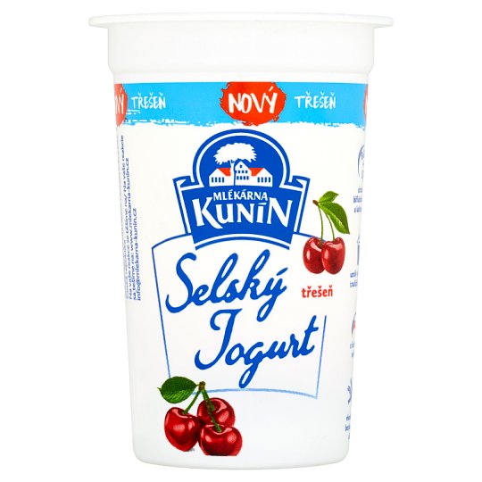 Mlékárna Kunín Selský jogurt třešeň 200g