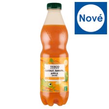 Tesco Carrot, Banana, Apple zeleninovo-ovocný nealkoholický nápoj z protlaků 900ml