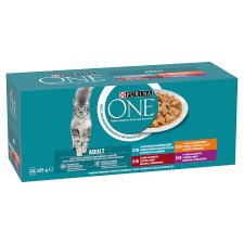 PURINA ONE ADULT Mini Fillets with Beef/Lamb/Chicken/Sea Fish with Vegetables in Juice 40 x 85g