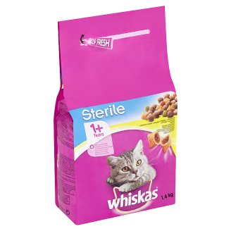 Whiskas Sterile kompletní krmivo pro dospělé kočky s kuřecím masem 1,4kg