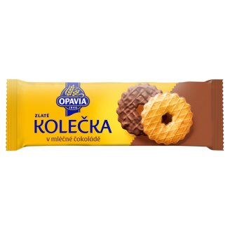 Opavia Zlatá Kolečka s máslovou chutí polomáčená v mléčné čokoládě 146g