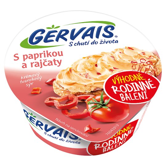 Gervais Original Krémový tvarohový sýr s paprikou a rajčaty 190g