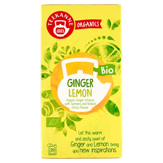 TEEKANNE Organics, Ginger Lemon, 20 Tea Bags, 36g Tesco Groceries