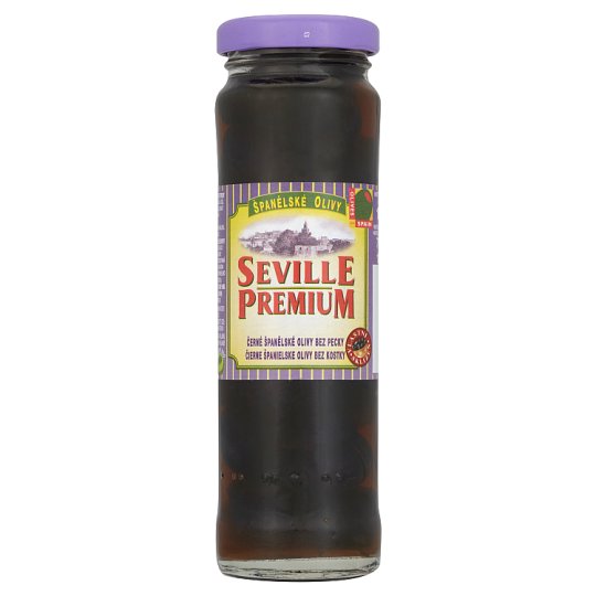 Seville Premium Černé španělské olivy bez pecky 142g