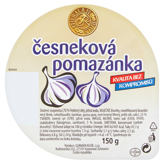 Gurmán Klub Česneková pomazánka 150g