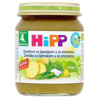 HiPP Bio brambory se špenátem a se smetanou 125g