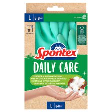 Spontex Daily Care Natural Latex Gloves L 8-8 1/2 1 Pair