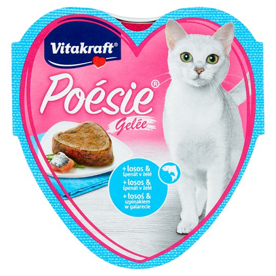 Vitakraft Poésie Gelée + losos & špenát v želé 85g