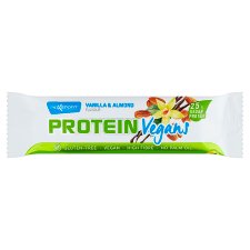 MaxSport Protein Vegans veganská tyčinka s proteiny, mandlemi a přírodním vanilkovým aroma 40g