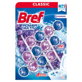 Bref Power Aktiv Fragrance Boost Lavender tuhý WC blok 3 x 50g