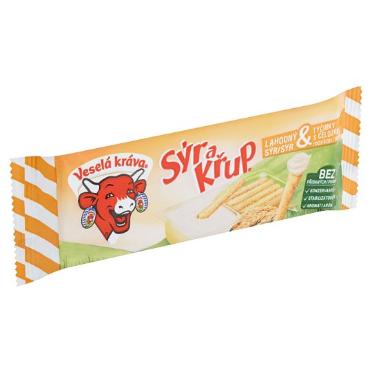 Veselá Kráva Sýr a křup Lahodný sýr & tyčinky s celozrnnou moukou 35g