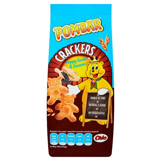 Pom-Bär Crackers s mákem a sezamem 90g