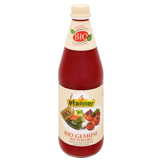 Pfanner BIO zeleninový nápoj z několika druhů zeleniny částečně mléčně kvašené s mořskou solí 0,5l