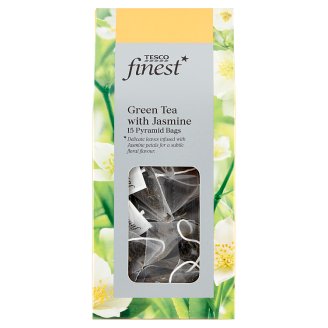 Tesco Finest Zelený čaj ovoněný jasmínem 15 ks 30g
