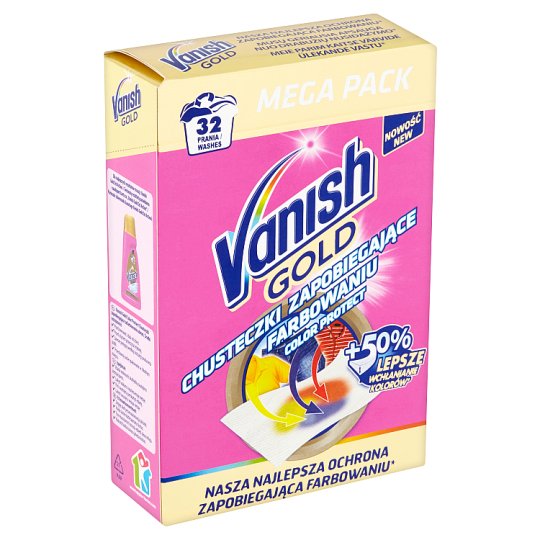 Vanish Gold Color Protect ubrousky proti přenosu barev 32 praní 16 ks