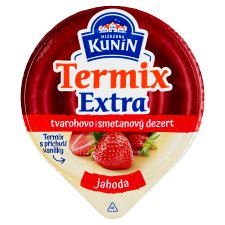 Mlékárna Kunín Termix extra tvarohovo smetanový dezert jahoda 130g