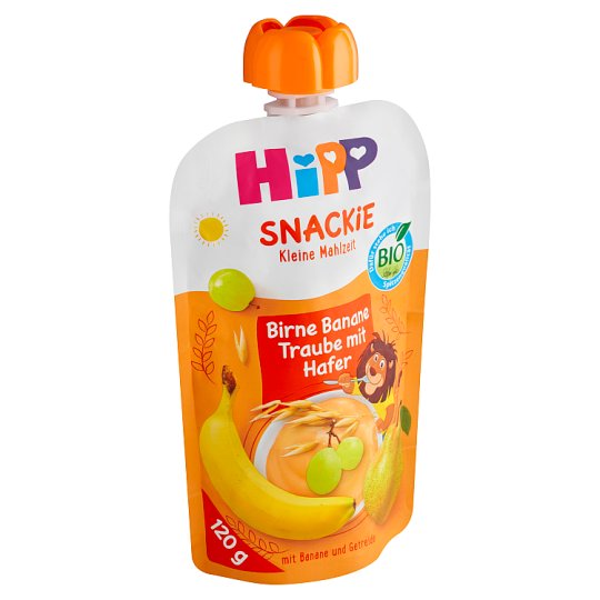 HiPP Kinder Bio sport hruška-banán-bílé hrozno-oves 120g