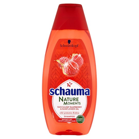 Schauma Nature Moments šampon pro ochranu barvy a lesk šťavnatá malina a slunečnicový olej 400ml