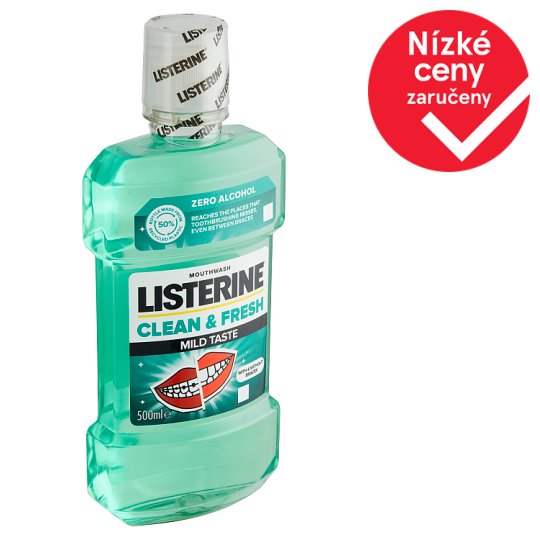 Listerine Clean & Fresh Mild Taste Mouthwash 500ml Tesco Groceries