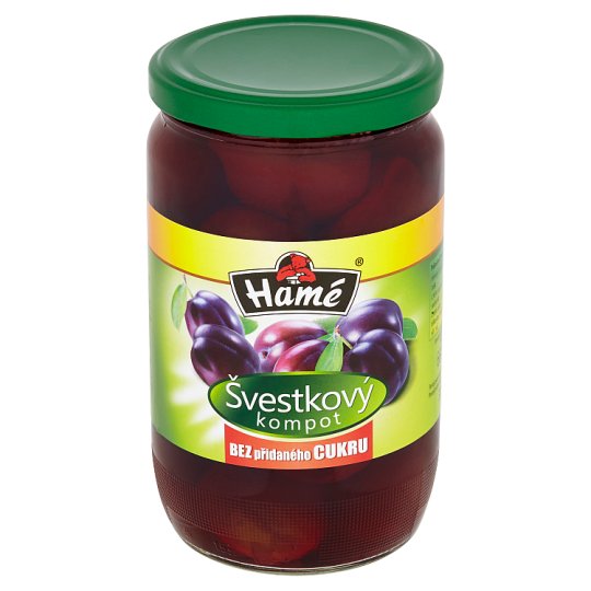 Hamé Švestkový kompot bez přidaného cukru 660g