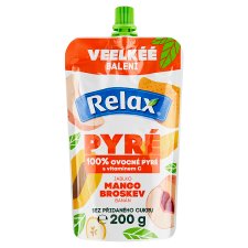 Relax Relax Pureed Apple Mango Peach Banana 200g