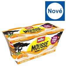 Müller Mousse Mléčný kysaný výrobek s broskvovo-marakujovou složkou 2 x 95g (190g)