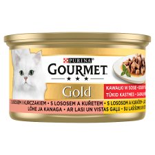 GOURMET Gold Shreds in Juice with Salmon and Chicken 85g