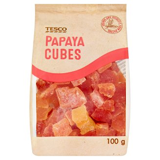 Tesco Papája kostky 100g