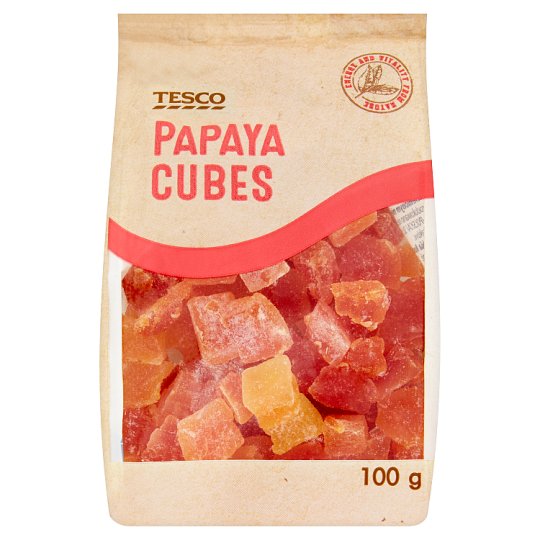 Tesco Papája kostky 100g