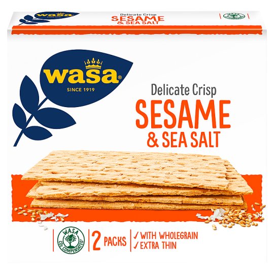 Wasa Delicate Crisps Sesame & Sea Salt 190g