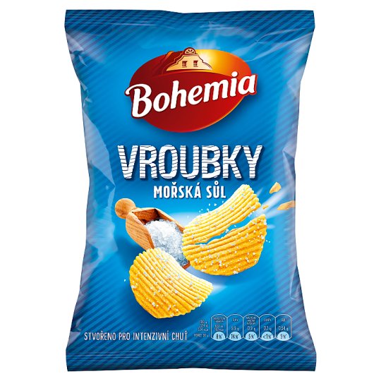 Bohemia Vroubky s mořskou solí 65g