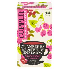 Cupper Organic Aromatized Herbal Tea with Cranberries and Raspberries 20 pcs 50g