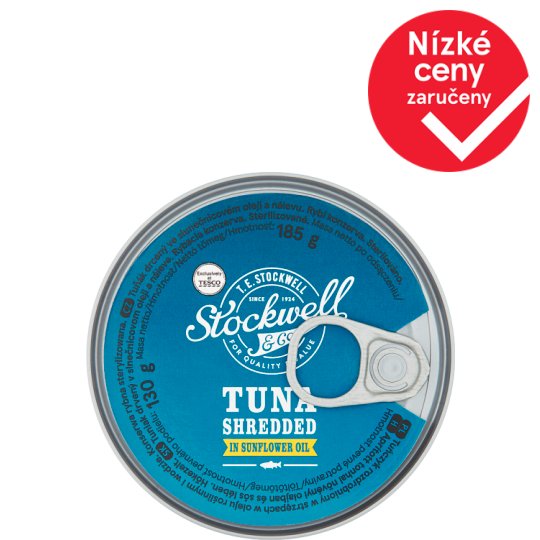 Stockwell & Co. Tuňák drcený ve slunečnicovém oleji a nálevu 185g