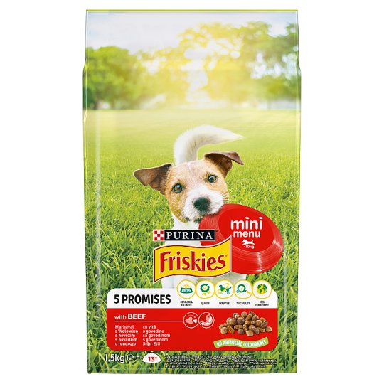FRISKIES® pro malé dospělé psy Mini Menu s hovězím 1,5kg