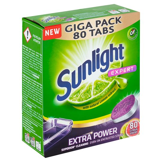 Sunlight All in 1 Extra Power Citrus Tablety do myčky nádobí 80 ks 1400g